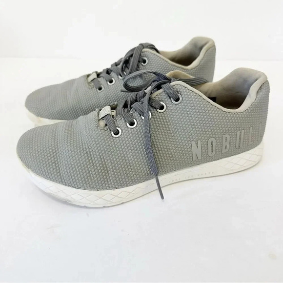 NOBULL Gray Superfabric Unisex Bodybuilding Trainers‎ M 7 W 8.5 Crossfit - Picture 1 of 9